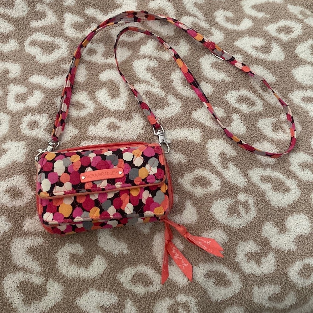 Vera Bradley all in one crossbody wallet, beautiful color!!